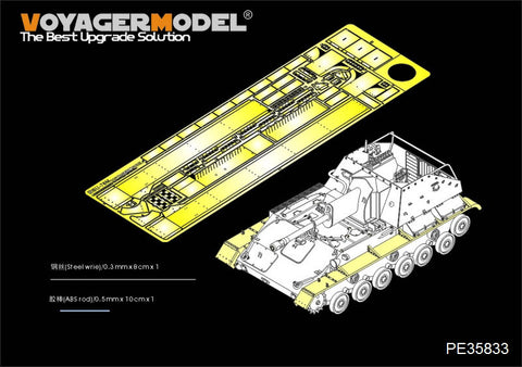 Voyager model metal etching sheet PE35833 SU-76 T retrofit for self propelled artillery fender of USSR