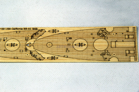 ARTWOX Trumpeter 05784, USS California, BB-44 1945 wooden deck AW20153