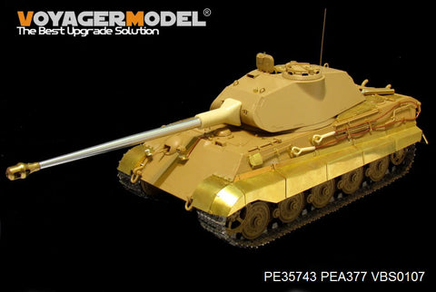 Voyager model metal etching sheet PE35743 6 heavy combat vehicle tiger king Porsche turret upgrade metal etching parts (T)