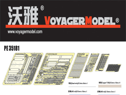 Voyager PE35181 T-34 / 76 STZ Metal etching for the upgrade of the 1941 medium tank
