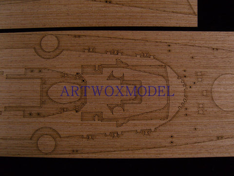 Artwox model wooden deck for Tamiya 78013 German battleship Bismarck wooden deck AW10056