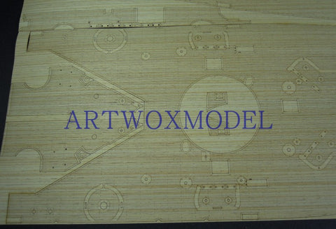 Artwox model wooden deck for trumpeter 03705 battleship b b - 63 wood deck aw 30004 Missouri