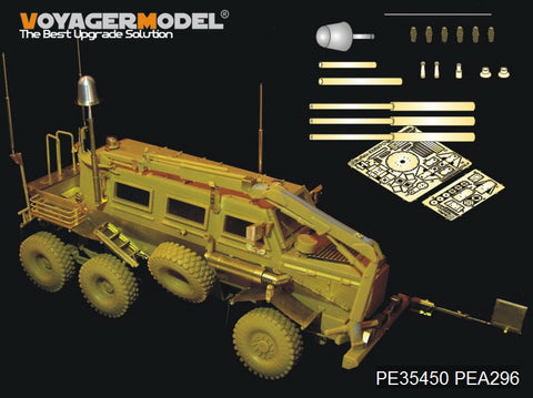 Voyager PEA296 "buffalo" 6X6 long range Minefield Detection System demining vehicle metal antenna group