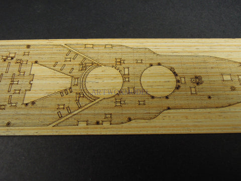 Artwox model wooden deck for Trumpeter 05798 Battleship 1941 wooden deck W20114