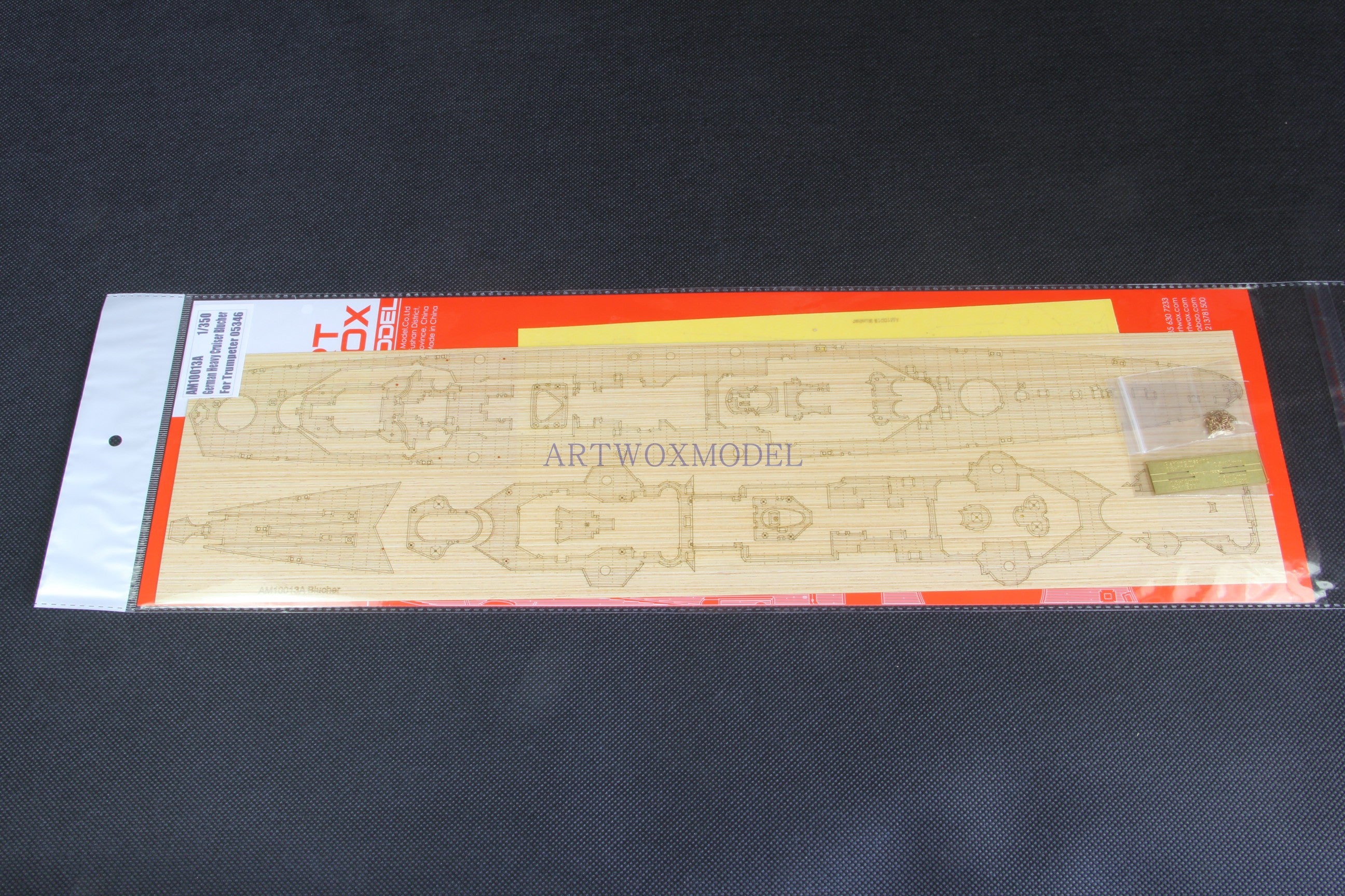 Artwox model wooden deck for Trumpeter 05346 wooden deck PE 3M covering paper AM10013A