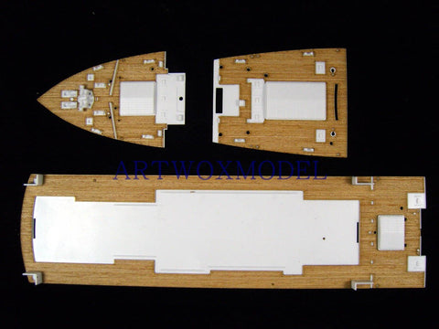 Artwox model wooden deck for Hasegawa 40028 Japan Glacier Maru Post Ship Wood Deck AW10048