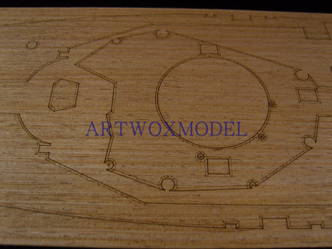 Artwox model wooden deck for Tamiya 78017 United States New Jersey battleship and wood deck AW10036