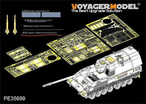 Voyager Metal etching parts for upgrading PE35699 PzH2000 155mm self propelled howitzer