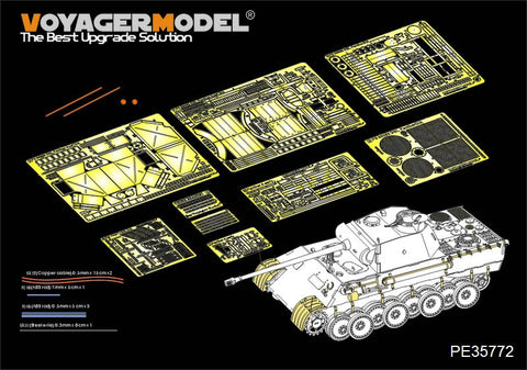 Voyager model metal etching sheet PE35772 Basic reconstruction of German Early Panther A tanks in World War II