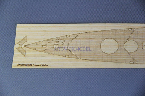 Artwox model wooden deck for Revell 05102 Prince Welsh of the United Kingdom contains PE wooden deck AW50053