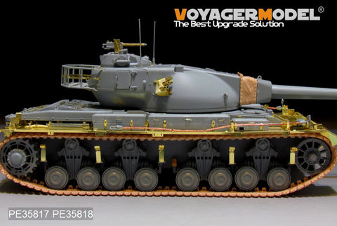 Voyager model metal etching sheet PE35818 modern British conqueror Mk.II heavy tank fender with Weilong 3555