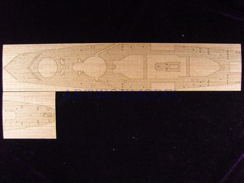 Artwox model wooden deck for Heller 81077 JEAN BART wooden deck AW50017