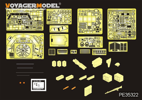 Voyager model metal etching sheet PE35322 Sd.Kfz.250/9 semi crawler Armored Reconnaissance Car upgrade metal etch