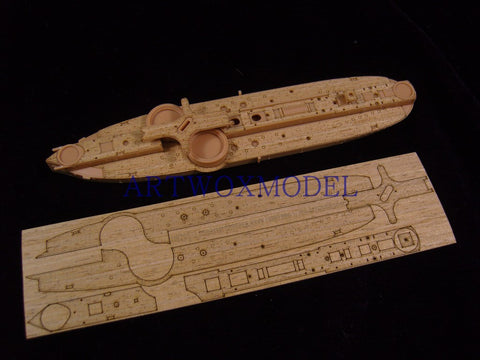 Artwox model wooden deck for S-MODEL PS700001 Beiyang Water Division flagship Dingyuan wooden Deck AW20012