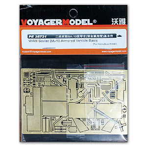 Voyager model metal etching sheet PE35721 basic metal etch for upgrading of BA-10 wheeled armored reconnaissance vehicle in USSR