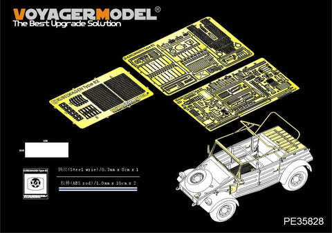 Voyager Model etching sheet PE35828 German World War II Volkswagen 82 Jeep Reconstruction(with HERO 3502)