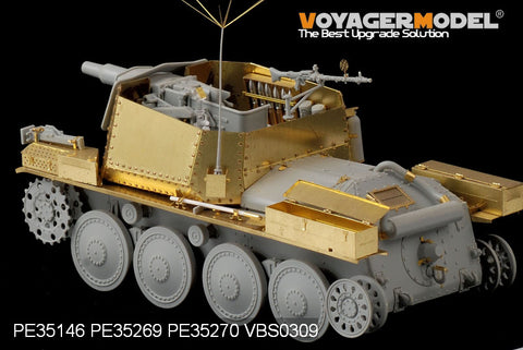 Voyager Model etching sheet PE 35269 german 38 ( t ) 75 mm heavy firepower reconnaissance tank retrofit during world war ii