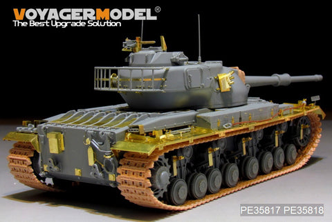 Voyager model metal etching sheet PE35818 modern British conqueror Mk.II heavy tank fender with Weilong 3555