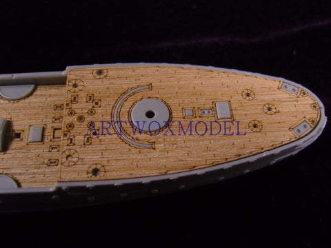 Artwox model wooden deck for Bronco nb5019 Qing Beiyang navy cruiser Jingyuan wooden deck aw 10037