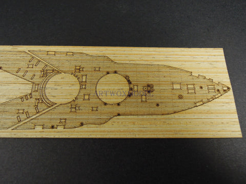 Artwox model wooden deck for Trumpeter 05798 Battleship 1941 wooden deck W20114