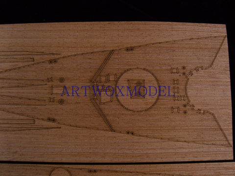 Artwox model wooden deck for Academy American BA903 German battleship Trepitz wooden deck AW10051