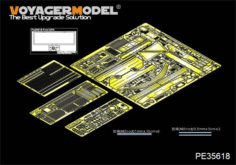 Voyager model metal etching sheet PE 35618 Ford g p a light amphibious SUV upgrade metal etcher