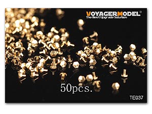 Voyager model metal etching sheet TE037 Type 3 (M0.4X0.6), metal hexagonal round head bolts