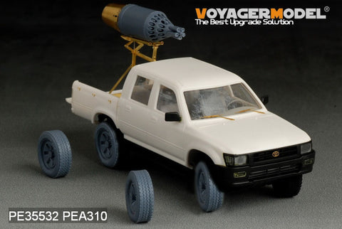 Voyager model metal etching sheet PE 35532 Libyan pickup truck carries aerial rocket nest modified metal etcher