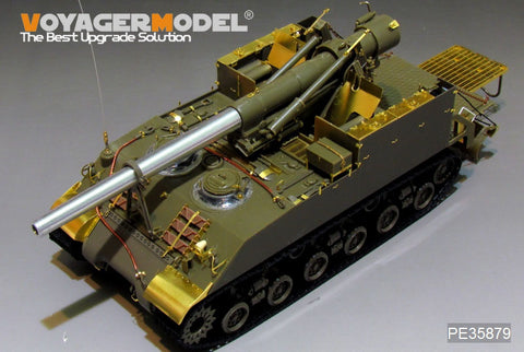 Voyager model metal etching sheet PE 35879 U.S. m40 self-propelled howitzer transforms basic metal antenna base in world war ii