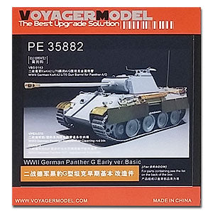 Voyager model metal etching sheet PE35882 Early basic reconstruction of the German Black Panther G tank in World War II(with Veyron)