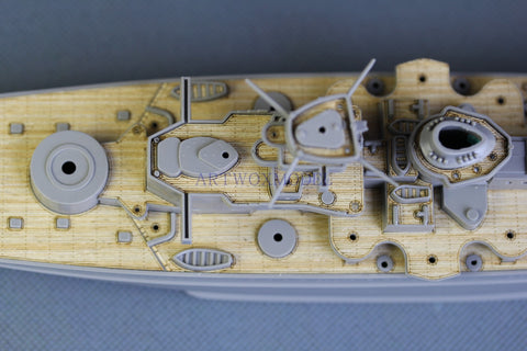 Artwox model wooden deck for Revell 5037 Shaenhuosite Battleship(including PE) Wood Deck AW50052