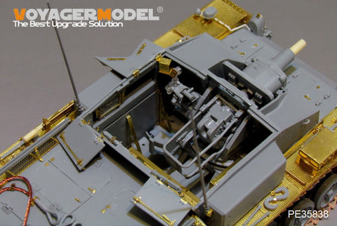 Voyager Model etching sheet PE 35838 second world war german assault gun iii e - shaped battle room interior retrofit