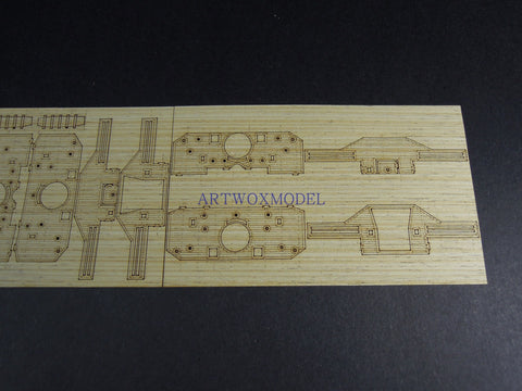 Artwox model wooden deck for Hasegawa 40061 Japanese Navy Sancha Battleship Wood Deck AW10115