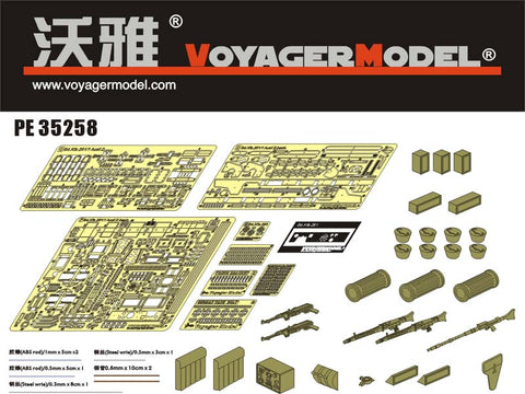 Voyager Model Metal Etching Sheet Foundation etching parts for PE35258 Sd.Kfz.251/1 Ausf.D semi tracked armored vehicles (Dragon)