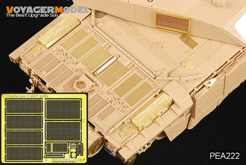 Voyager pea 222 challenger 2 main battle tank engine radiator shield retrofit metal etcher