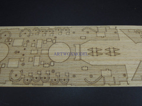 Artwox model wooden deck for Trumpeter 05339 US Navy New York BB-34 Wood Deck AW10122