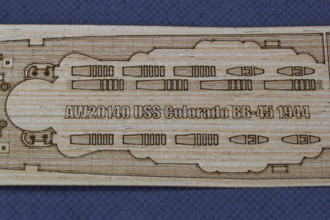 Artwox model wooden deck for trumpeter 05768 Colorado battleship bb45 1944 wood deck aw 20140