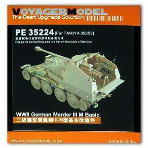 Voyager PE35224 mink IIIM self propelled antitank gun retrofit with base metal etch (T)