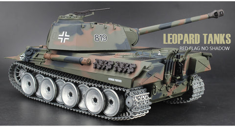 HengLong 3819-1 super simulation of the German Leopard type remote control metal tank model smoke, sound and firing