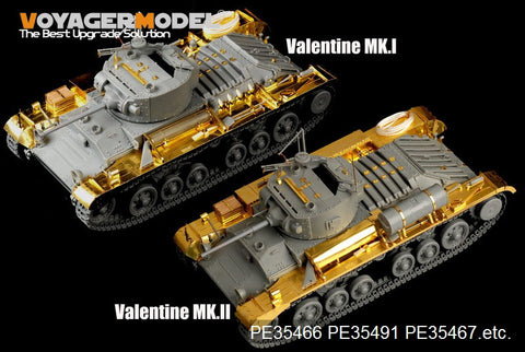 Voyager model metal etching sheet PE35491 British infantry tank Mk.III Valentin Mk.II upgraded metal etch