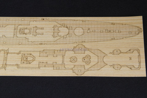 Artwox model wooden deck for Trumpeter 05346 wooden deck PE 3M covering paper AM10013A