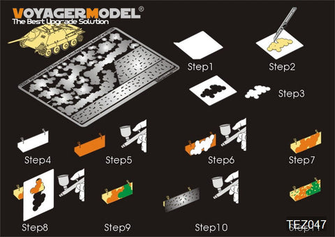 Voyager model metal etching sheet TEZ047-World War II German "Hunters"