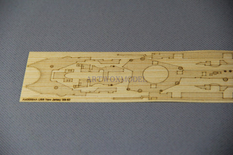 Artwox model wooden deck for tamiya 31614 new jersey b b - 62 battleship 3m covered paper wood deck PE am 20004a