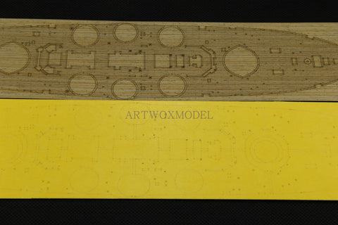 Artwox model wooden deck for Trumpeter 86508 Lord Yingnaerxun wooden deck PE 3M cover paper AM10023A