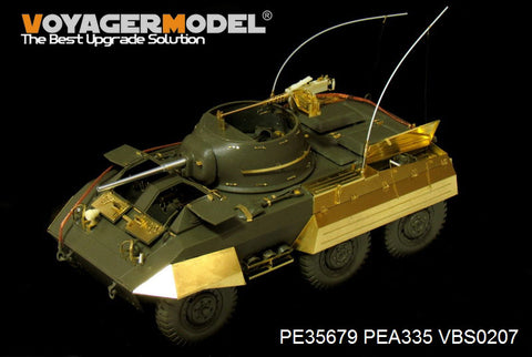 Voyager Model Metal Etching Sheet PE35679 World War II M8 light armored vehicle basic parts (including gun barrel, antenna)