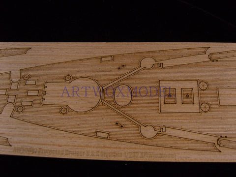 Wooden deck artfox model capable of 850001 Soviet Olympia cruiser wooden deck AW 50007 Model for