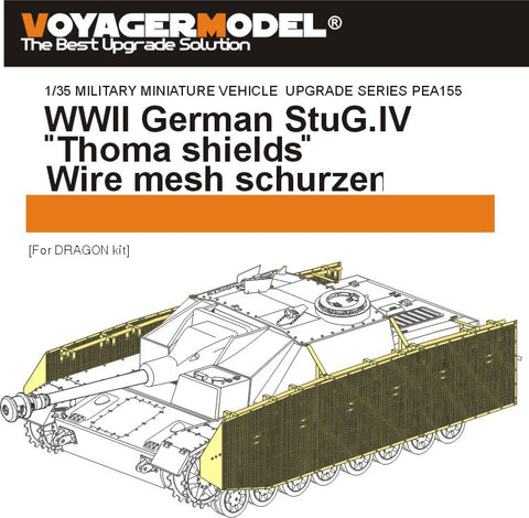 Voyager PE a155 4 assault gun steel wire mesh side additional armor plate metal etcher