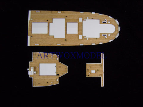 Artwox model wooden deck for Hasegawa 40028 Japan Glacier Maru Post Ship Wood Deck AW10048