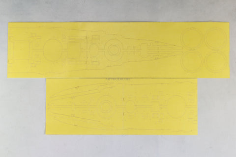 Artwox model wooden deck for Revell 05137 Russian World War I Battleship Gangut 3M Cover Paper AM10012