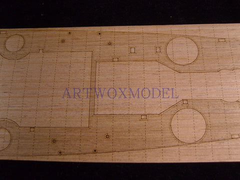 Artwox model wooden deck for Heller 81073 Dunkirk battleship wooden deck AW50018